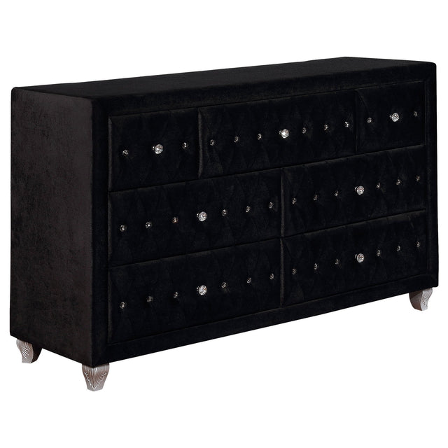 Deanna 7 - drawer Rectangular Dresser Black | Coaster | Home Elegance USA