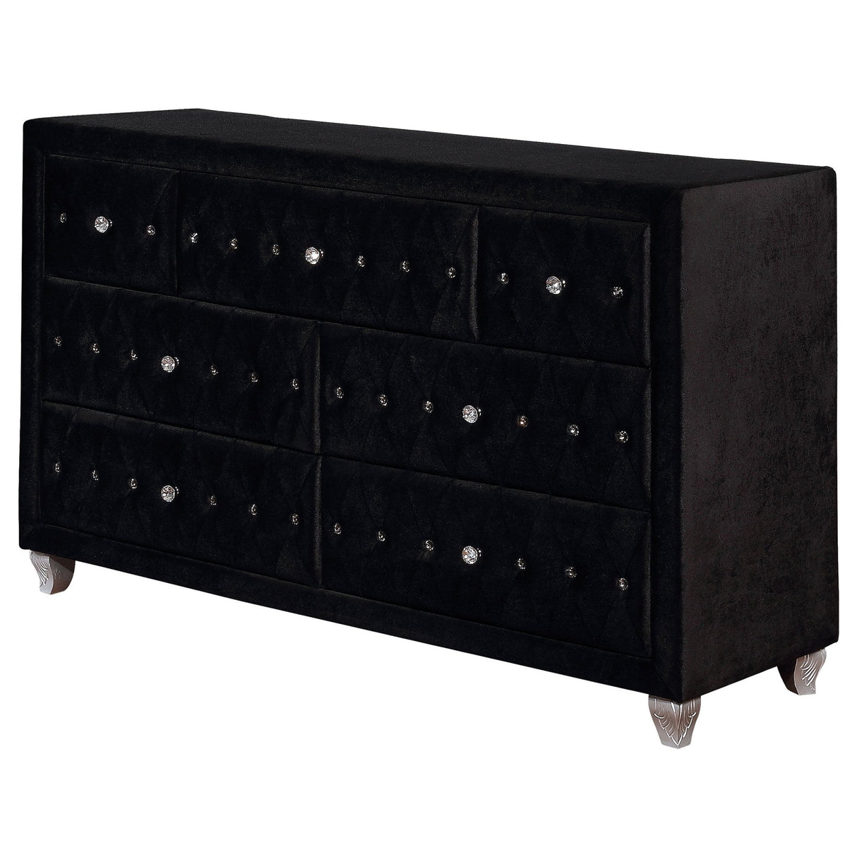 Deanna 7 - drawer Rectangular Dresser Black | Coaster | Home Elegance USA