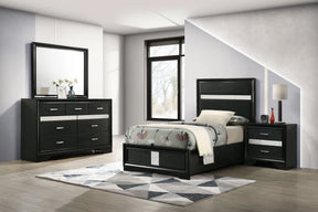Miranda 4-piece Twin Bedroom Set Black - sold by Home Elegance USA