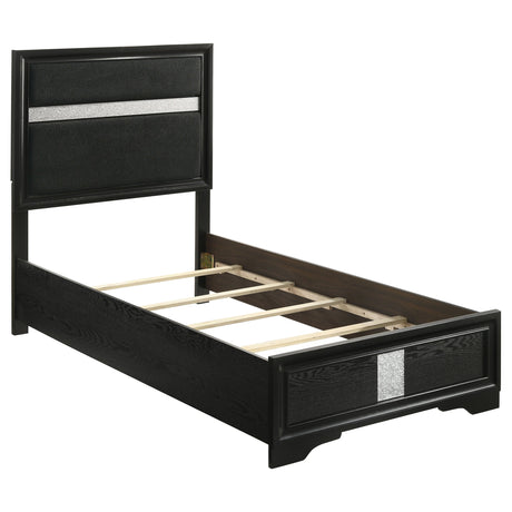 Miranda 4-piece Twin Bedroom Set Black - sold by Home Elegance USA
