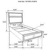 Miranda 5-piece Twin Bedroom Set Black