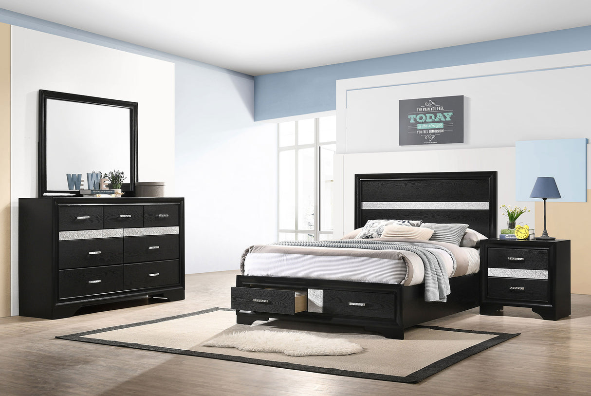 Full Bed 4 Pc Set - Miranda 4-piece Full Bedroom Set Black