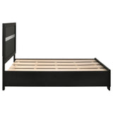 Full Storage Bed - Miranda Wood Full Storage Panel Bed Black