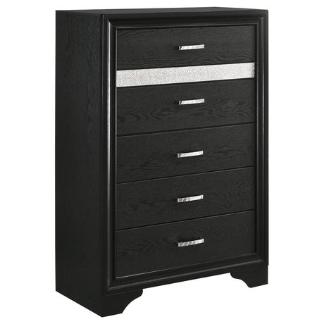 Twin Bed 5 Pc Set - Miranda 5-piece Twin Bedroom Set Black