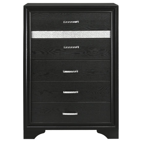 Twin Bed 5 Pc Set - Miranda 5-piece Twin Bedroom Set Black