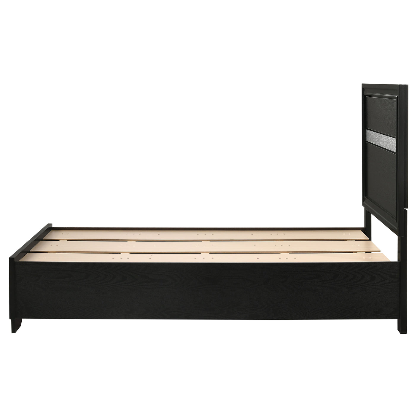 Twin Storage Bed - Miranda Wood Twin Storage Panel Bed Black