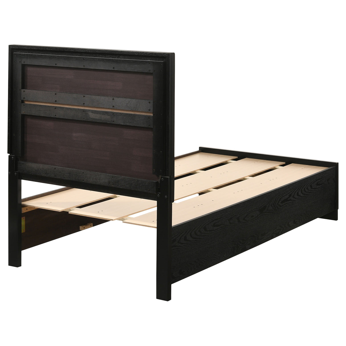 Twin Storage Bed - Miranda Wood Twin Storage Panel Bed Black