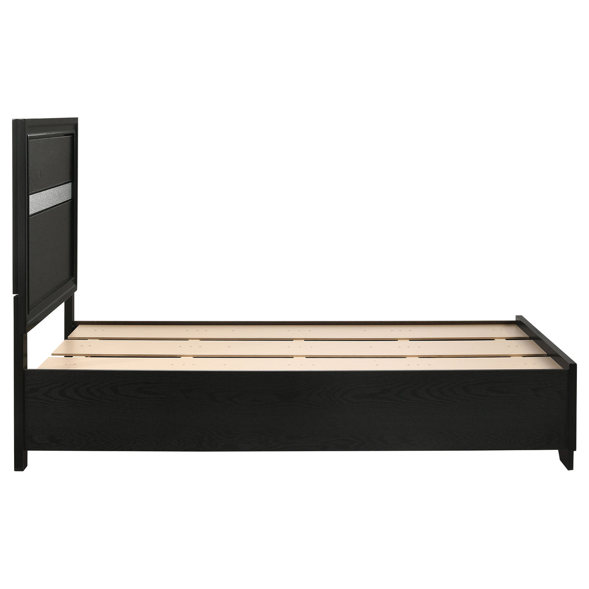 Twin Storage Bed - Miranda Wood Twin Storage Panel Bed Black