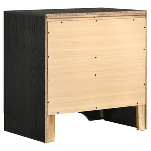 Nightstand - Miranda 2-drawer Nightstand Tray Black