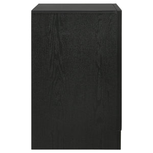 Nightstand - Miranda 2-drawer Nightstand Tray Black