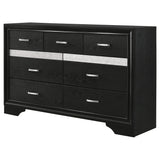 Dresser - Miranda 7-drawer Dresser Black and Rhinestone