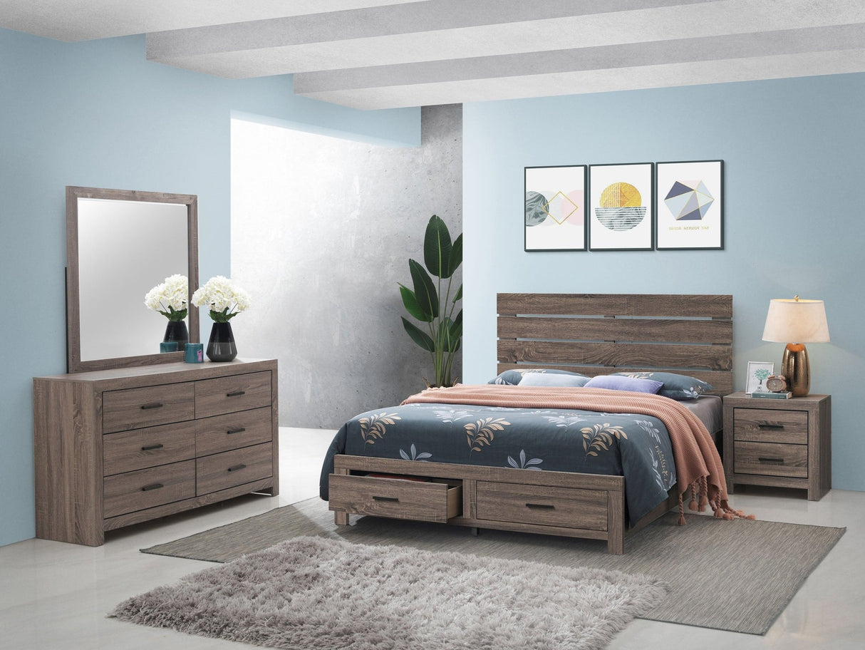 Brantford 4 - piece Eastern King Bedroom Set Barrel Oak | Coaster | Home Elegance USA