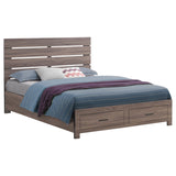 Brantford Wood Queen Panel Bed Barrel Oak | Coaster - 207040Q - Home Elegance USA - 3