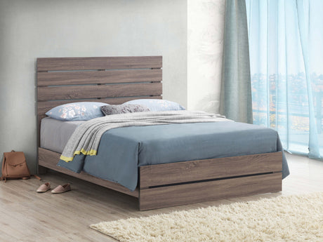 Eastern King Bed - Brantford Wood Eastern King Panel Bed Barrel Oak