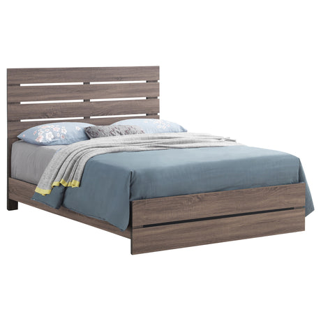 Eastern King Bed - Brantford Wood Eastern King Panel Bed Barrel Oak