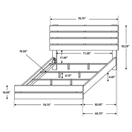 Eastern King Bed - Brantford Wood Eastern King Panel Bed Barrel Oak