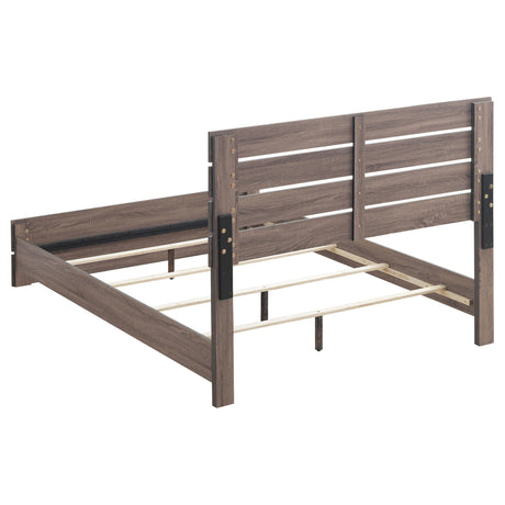 Queen Bed - Brantford Wood Queen Panel Bed Barrel Oak