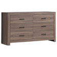 Dresser - Brantford 6-drawer Dresser Barrel Oak