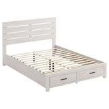 Brantford Wood Eastern King Panel Bed Coastal White | Coaster - 207050KE - Home Elegance USA - 1