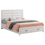 Brantford Wood Eastern King Panel Bed Coastal White | Coaster - 207050KE - Home Elegance USA - 3