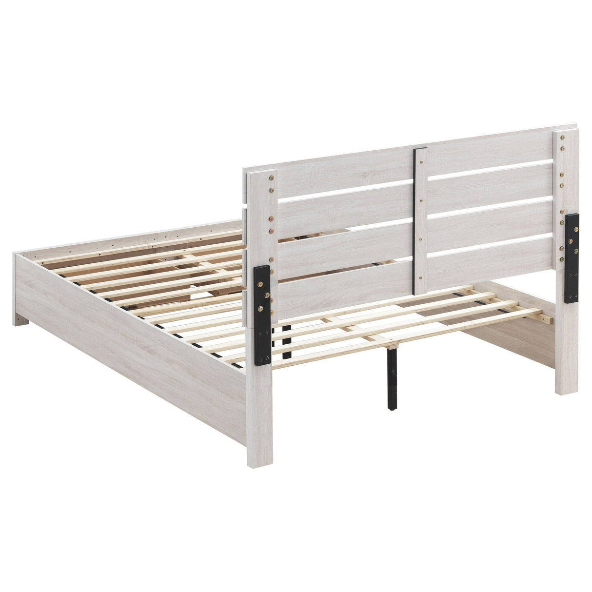 Brantford Wood Eastern King Panel Bed Coastal White | Coaster - 207050KE - Home Elegance USA - 4