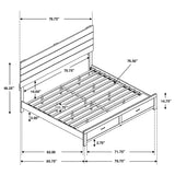 Eastern King Storage Bed - Brantford Wood Eastern King Panel Bed Coastal White