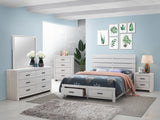 Brantford Wood Eastern King Panel Bed Coastal White | Coaster | Home Elegance USA