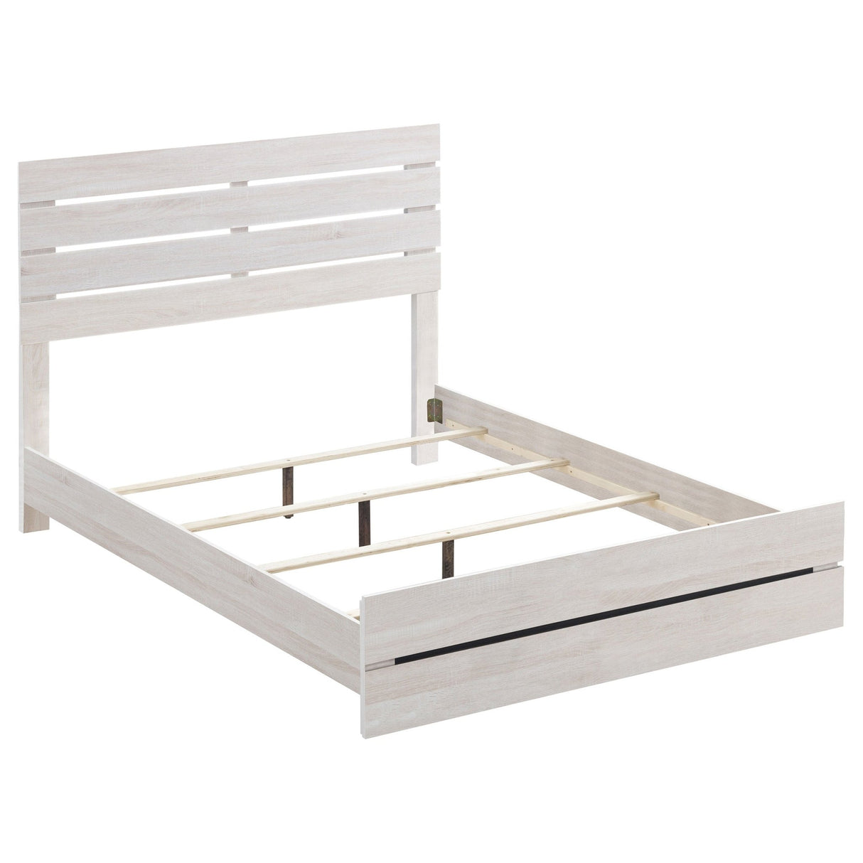 Brantford Wood Eastern King Panel Bed Coastal White | Coaster - 207051KE - Home Elegance USA - 1