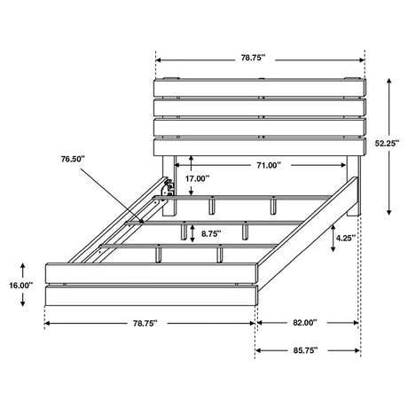 Eastern King Bed - Brantford Wood Eastern King Panel Bed Coastal White