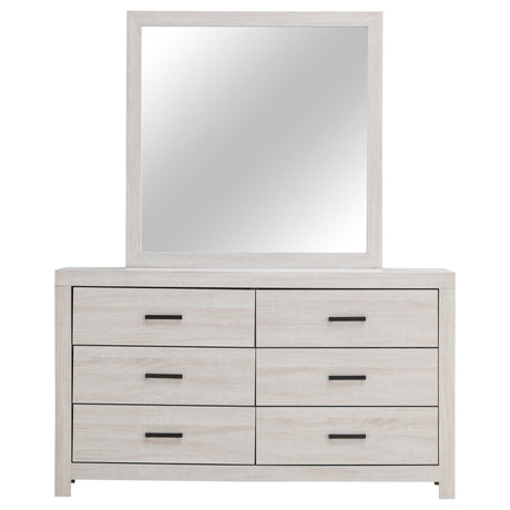 Brantford 6 - drawer Dresser with Mirror Coastal White | Coaster | Home Elegance USA