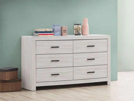 Dresser - Brantford 6-drawer Dresser Coastal White