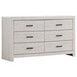 Brantford 6 - drawer Dresser Coastal White | Coaster | Home Elegance USA