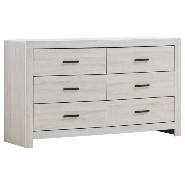 Dresser - Brantford 6-drawer Dresser Coastal White