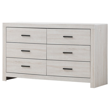 Dresser - Brantford 6-drawer Dresser Coastal White