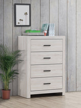 Brantford 4 - drawer Chest Coastal White | Coaster - 207055 - Home Elegance USA - 2