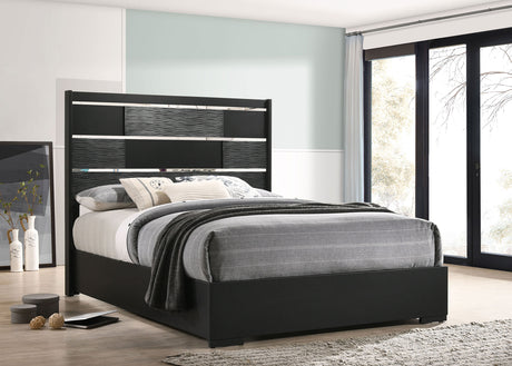 Eastern King Bed - Blacktoft Wood Eastern King Panel Bed Black