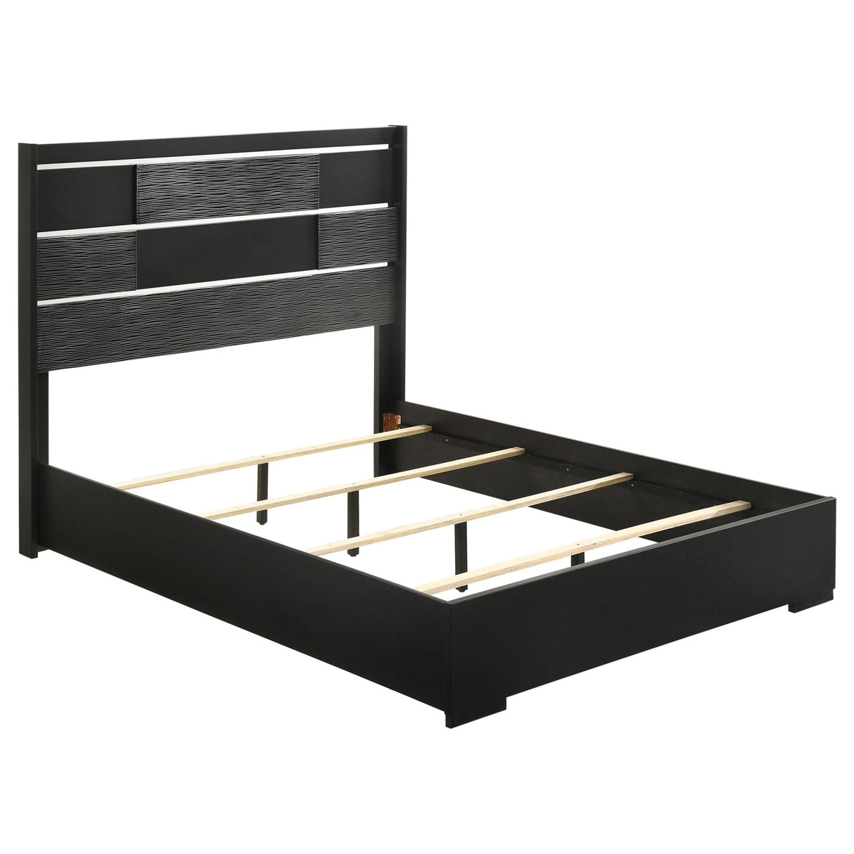 Blacktoft Wood Eastern King Panel Bed Black | Coaster - 207101KE - Home Elegance USA - 1