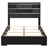 Blacktoft Wood Eastern King Panel Bed Black | Coaster - 207101KE - Home Elegance USA - 4