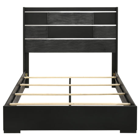 Eastern King Bed - Blacktoft Wood Eastern King Panel Bed Black