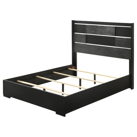 Eastern King Bed - Blacktoft Wood Eastern King Panel Bed Black