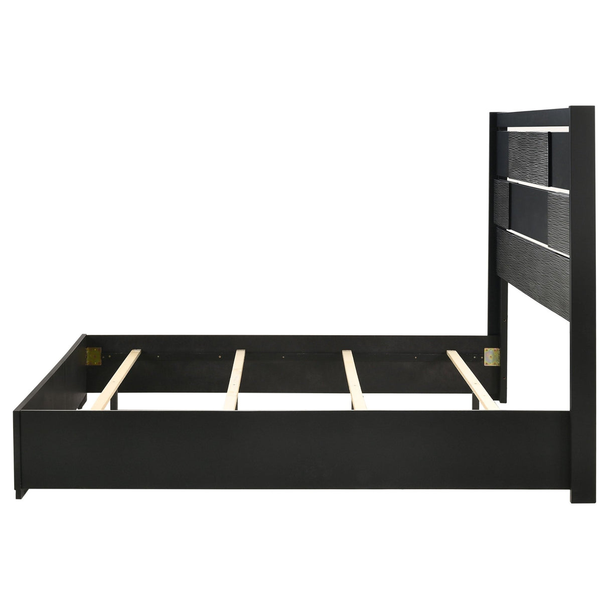 Blacktoft Wood Eastern King Panel Bed Black | Coaster - 207101KE - Home Elegance USA - 6