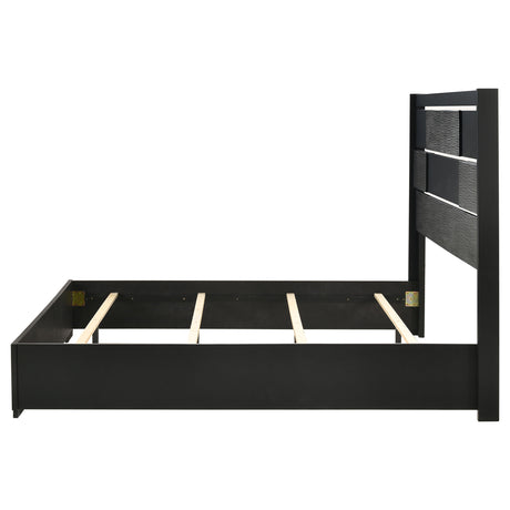 Eastern King Bed - Blacktoft Wood Eastern King Panel Bed Black