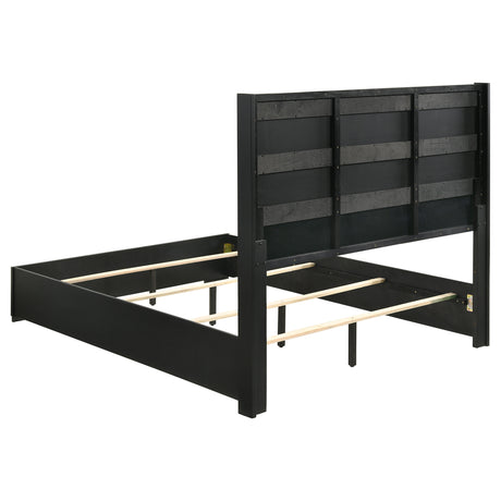 Eastern King Bed - Blacktoft Wood Eastern King Panel Bed Black