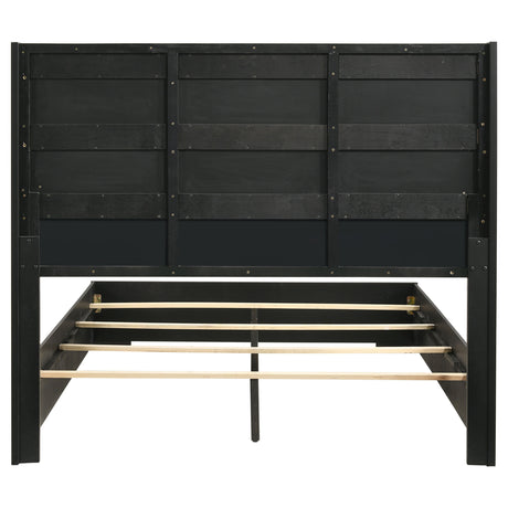 Eastern King Bed - Blacktoft Wood Eastern King Panel Bed Black