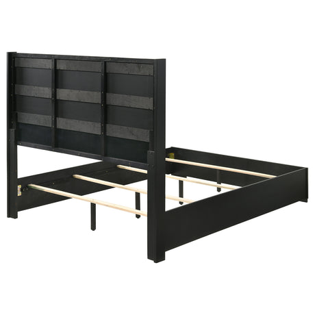 Eastern King Bed - Blacktoft Wood Eastern King Panel Bed Black