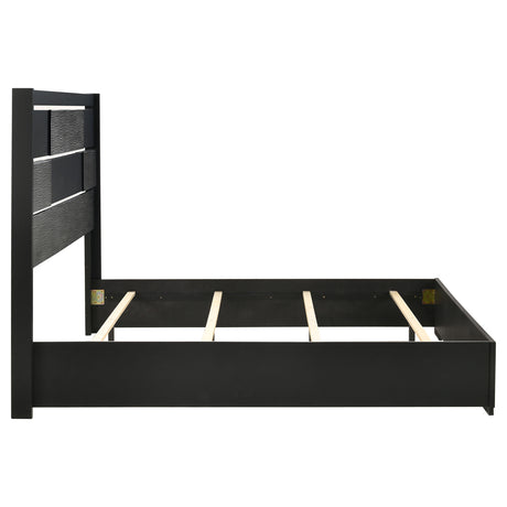 Eastern King Bed - Blacktoft Wood Eastern King Panel Bed Black