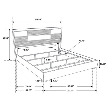 Eastern King Bed - Blacktoft Wood Eastern King Panel Bed Black