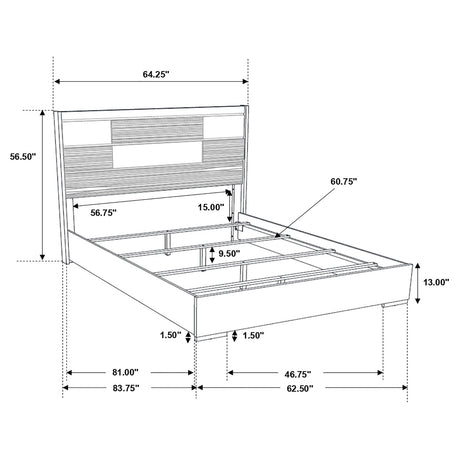 Queen Bed - Blacktoft Wood Queen Panel Bed Black