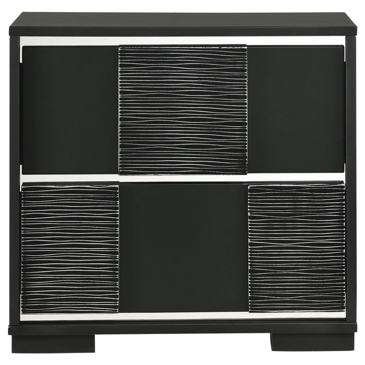 Blacktoft 2 - drawer Nightstand Black | Coaster - 207102 - Home Elegance USA - 3