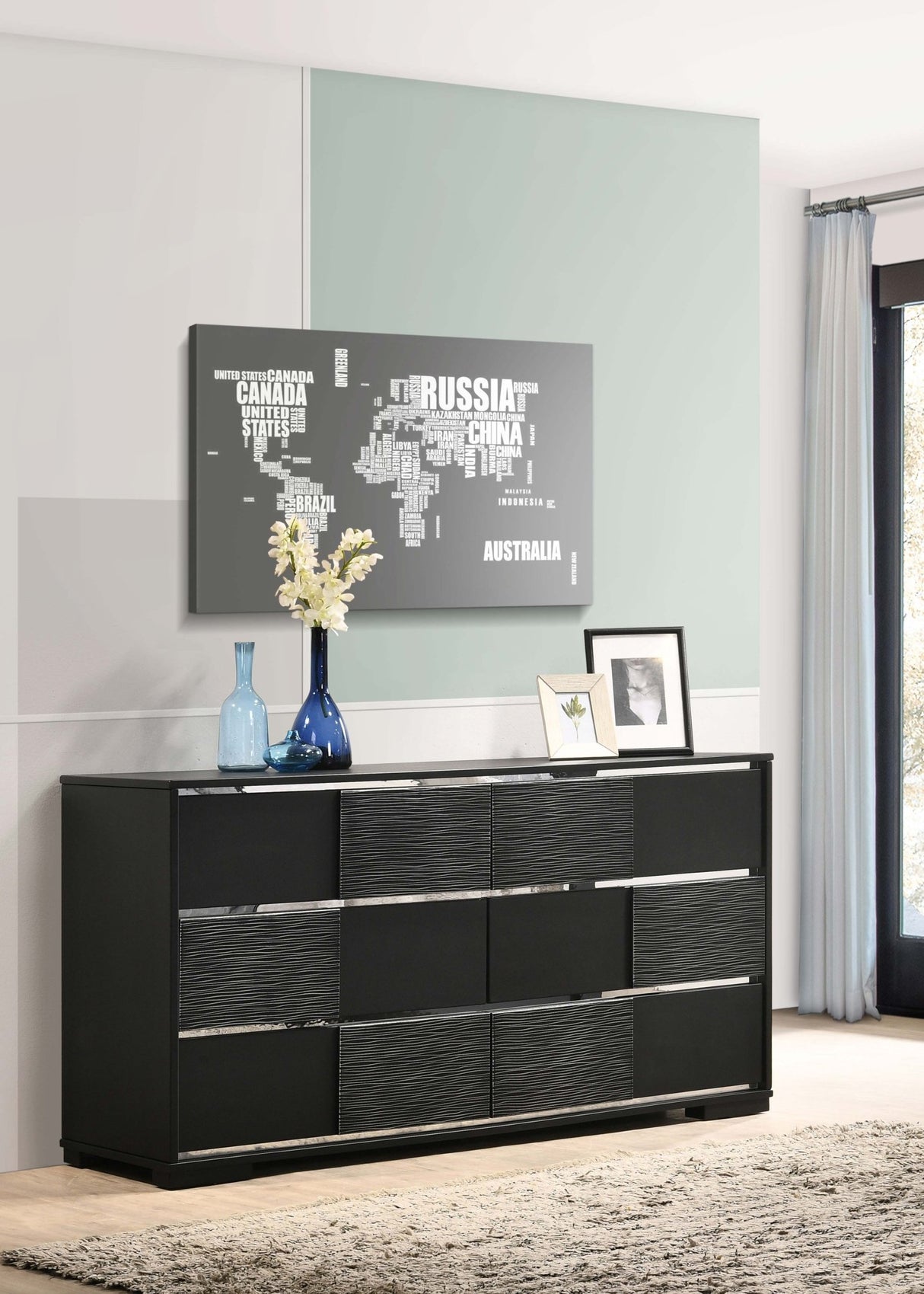 Blacktoft 6 - drawer Dresser Black | Coaster - 207103 - Home Elegance USA - 2